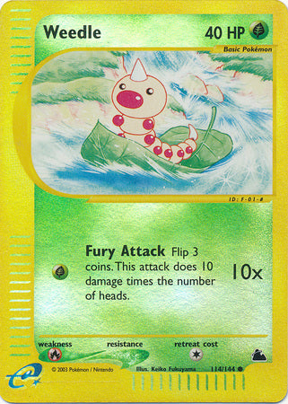 Weedle - 114/144 - Common Reverse Holo - Con detalles