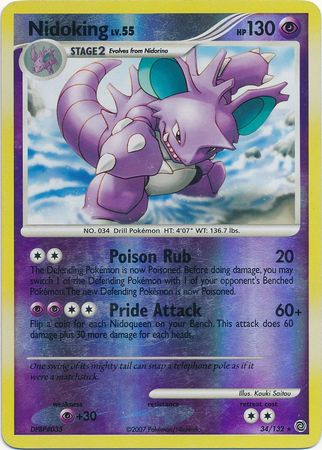 Nidoking - 34/132 - Rare Reverse Holo