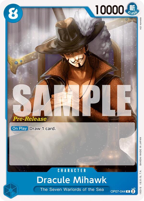 Dracule Mihawk - 500 Years in the Future Pre-Release Cards (OP07 PRE)