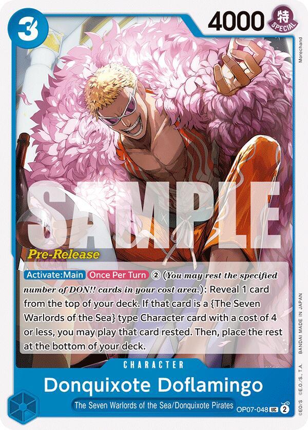 Donquixote Doflamingo - 500 Years in the Future Pre-Release Cards (OP07 PRE)